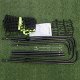 Professional Galvanized Steel Pipe Rebound Football / Baseball Goal - Black - LiamsBargains.co.uk