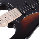 Glarry GST Stylish Electric Guitar with Black Pickguard Sunset Colour- Full Kit