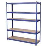 Heavy Duty Metal Garage Shelving Unit Shed Storage Shelves Boltless Shelf Rack Blue
