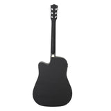 Glarry Gt509 41 Inch Spruce Panel Matte Edging EQ Folk Guitar Set Black