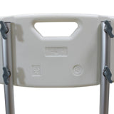 Medical Bathroom Safety Shower Tub Aluminium Alloy Bath Chair Seat Bench with Removable Back White