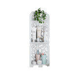 3 Tier White Wooden Corner Shelf Unit Home Bathroom Storage Unit Furniture