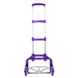 Portable Folding Collapsible Aluminium Cart Dolly Push Truck Trolley - Purple