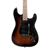 Glarry GST Stylish Electric Guitar with Black Pickguard Sunset Colour- Full Kit