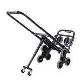 Three-Wheel Foldable Trolley Cart with stair climbing and support wheels