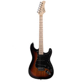 Glarry GST Stylish Electric Guitar with Black Pickguard Sunset Colour- Full Kit