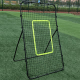 Professional Galvanized Steel Pipe Rebound Football / Baseball Goal - Black - LiamsBargains.co.uk