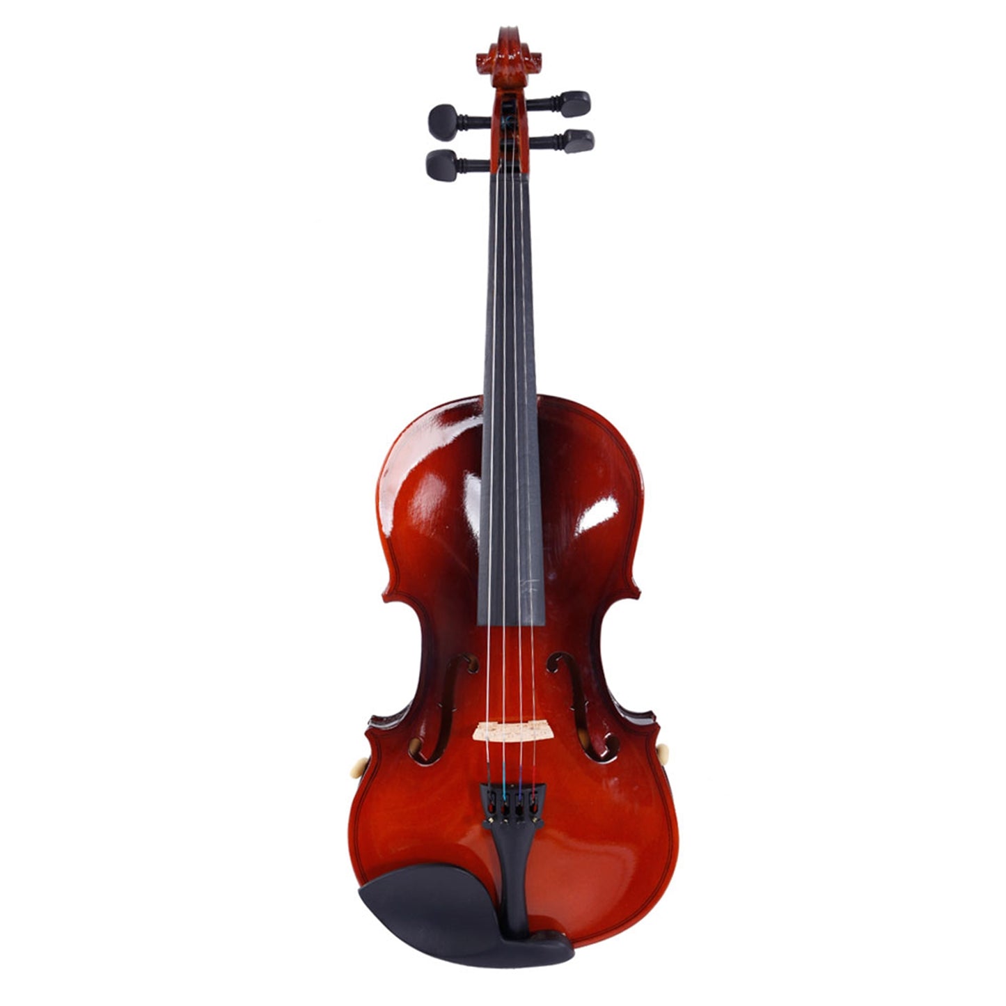 Glarry GV100 4/4 Acoustic Violin Case Bow Rosin Strings Shoulder Rest Natural