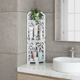 3 Tier White Wooden Corner Shelf Unit Home Bathroom Storage Unit Furniture