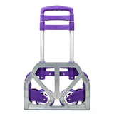 Portable Folding Collapsible Aluminium Cart Dolly Push Truck Trolley - Purple