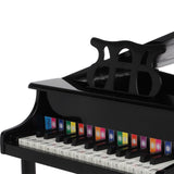 Wooden Toys 30-key Children's Wooden Piano with Music Stand, Mechanical Sound - Black - LiamsBargains.co.uk