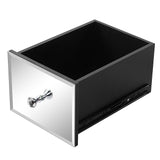Mirrored Glass Bedside Table with Three Drawers Size S