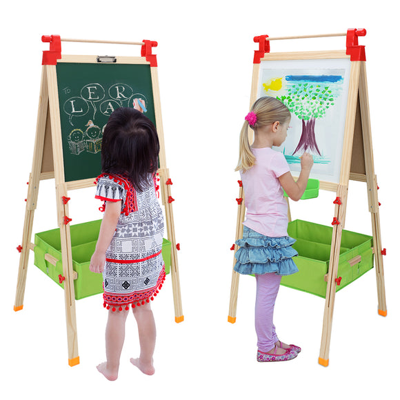 Top Shaft With Non-Woven Storage For Children's Adjustable Easel