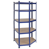 Heavy Duty Blue Metal Garage Corner Shelving Unit Shed Storage Shelves Boltless Shelf Rack