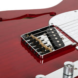 Glarry GTL Semi-Hollow Electric Guitar F Hole HS Pickups Rosewood Pickguard Wine Red