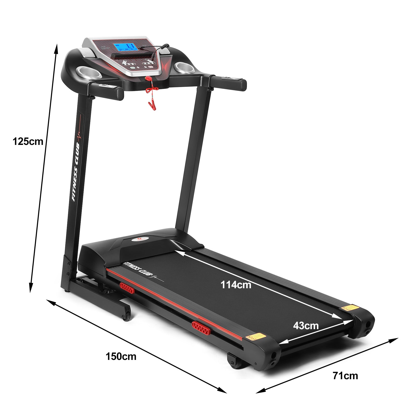 Motorized Electric Treadmill Folding Automatic Incline - LiamsBargains.co.uk