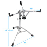 Chrome Plated Dumb Snare Drum Stand Tripod Silver