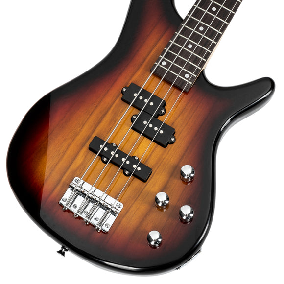 Glarry GIB Electric Bass Guitar Full Size 4 String Sunset Colour