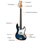 Glarry Electric GJazz Bass Guitar Cord Wrench Tool Blue