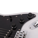 Glarry GST Stylish Electric Guitar with Black Pickguard White in Colour- Full Kit