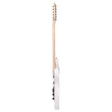 Glarry GST Stylish Electric Guitar with Black Pickguard White in Colour- Full Kit