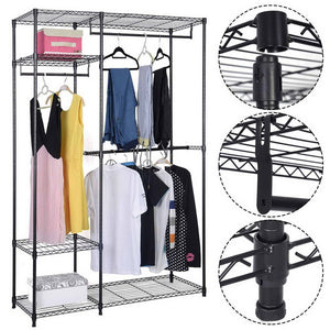 4 Tiers Clothing Storage Rack Black