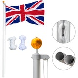 Aluminium Alloy Splicing Flagpole Adjustable And Retractable Courtyard Outdoor Flagpole 5.1*5.1*600cm