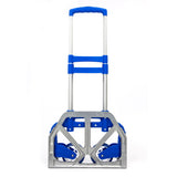 Portable Folding Collapsible Aluminium Cart Dolly Push Truck Trolley - Blue
