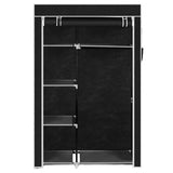 64" Portable Closet Storage Organizer Wardrobe Clothes Rack with Shelves Black