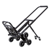 Three-Wheel Foldable Trolley Cart with stair climbing and support wheels