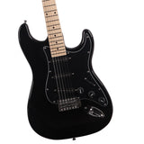 Glarry GST Stylish Electric Guitar with Black Pickguard Black in Colour- Full Kit