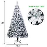 7ft Pvc Flocking Christmas Tree 1300 Branches Automatic Tree