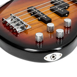Glarry GIB Electric Bass Guitar Full Size 4 String Sunset Colour
