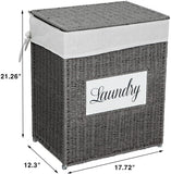 Laundry Hamper with Lid Laundry Basket - Grey