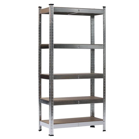 Heavy Duty 5 Tier Metal Galvanized Shelving Rack Unit Garage Storage Shelf Silver UK