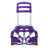Portable Folding Collapsible Aluminium Cart Dolly Push Truck Trolley - Purple