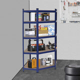 Heavy Duty Blue Metal Garage Corner Shelving Unit Shed Storage Shelves Boltless Shelf Rack