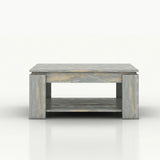 2-Tier Industrial Style Square Coffee Table 31.5"