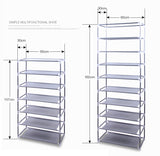 Fashionable Room-saving 9 Lattices Non-woven Fabric Shoe Rack Coffee