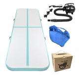 10' x 3.3' Inflatable Gymnastic Mat Tumbling Mat with Pump Air Floor for Home Use, Beach, Park and Water Green & Gray - LiamsBargains.co.uk