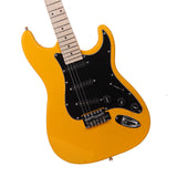 Glarry GST Stylish Electric Guitar Kit with Black Pickguard Orange