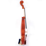 Glarry GV101 4/4 Acoustic Matt Violin Case Bow Rosin Strings Shoulder Rest Tuner Natural