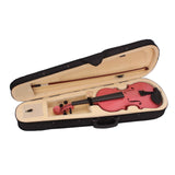 4/4 Acoustic Violin Case Bow Rosin Pink