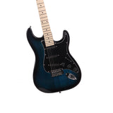 Glarry GST Stylish Electric Guitar Kit with Black Pickguard Dark Blue