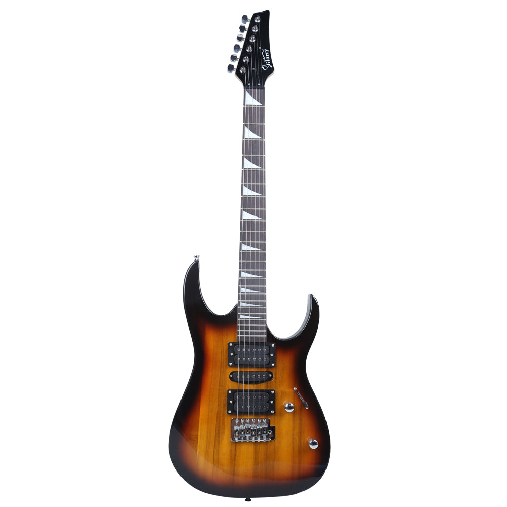 Glarry 170 Electric Guitar Novice Guitar Bag Strap Paddle Rocker Cable Wrench Tool Sunset