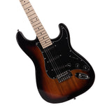 Glarry GST Stylish Electric Guitar with Black Pickguard Sunset Colour- Full Kit