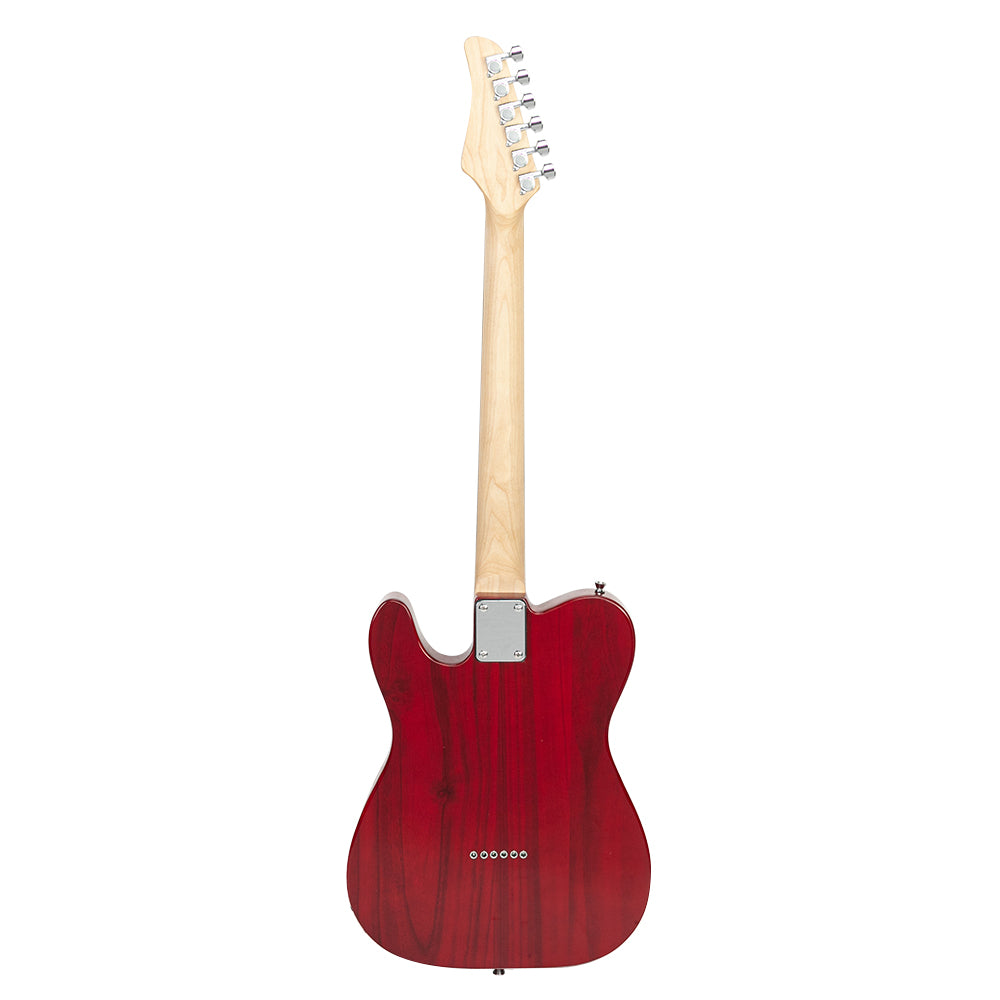 Glarry GTL Semi-Hollow Electric Guitar F Hole HS Pickups Rosewood Pickguard Wine Red