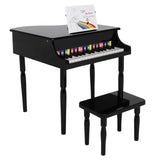 Wooden Toys 30-key Children's Wooden Piano with Music Stand, Mechanical Sound - Black - LiamsBargains.co.uk