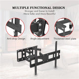32-70 Inch Double Pendulum Large Base TV Stand Wall Bracket Tmds-101 Bearing 50Kg