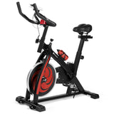 Exercise Bike Home Gym Bicycle Cycling Cardio Fitness Training - Red - LiamsBargains.co.uk